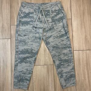Athleta Farallon Jogger Womens Large Green Gray Tie Dye Drawstring Lounge Pants